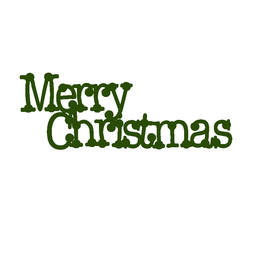 Merry Christmas  dot 62 x 24 mini word Green
